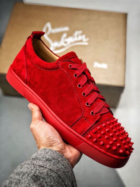 louis vuitton red bottoms mens loafers|christian louboutin men's low top.